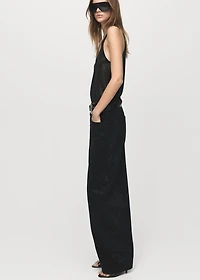 Balloon jeans with rhinestones