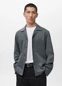 Fluid overshirt with pockets
