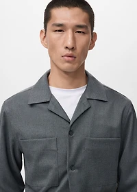 Fluid overshirt with pockets