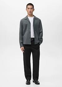 Fluid overshirt with pockets