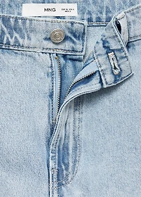 Straight-fit mid-rise denim jorts