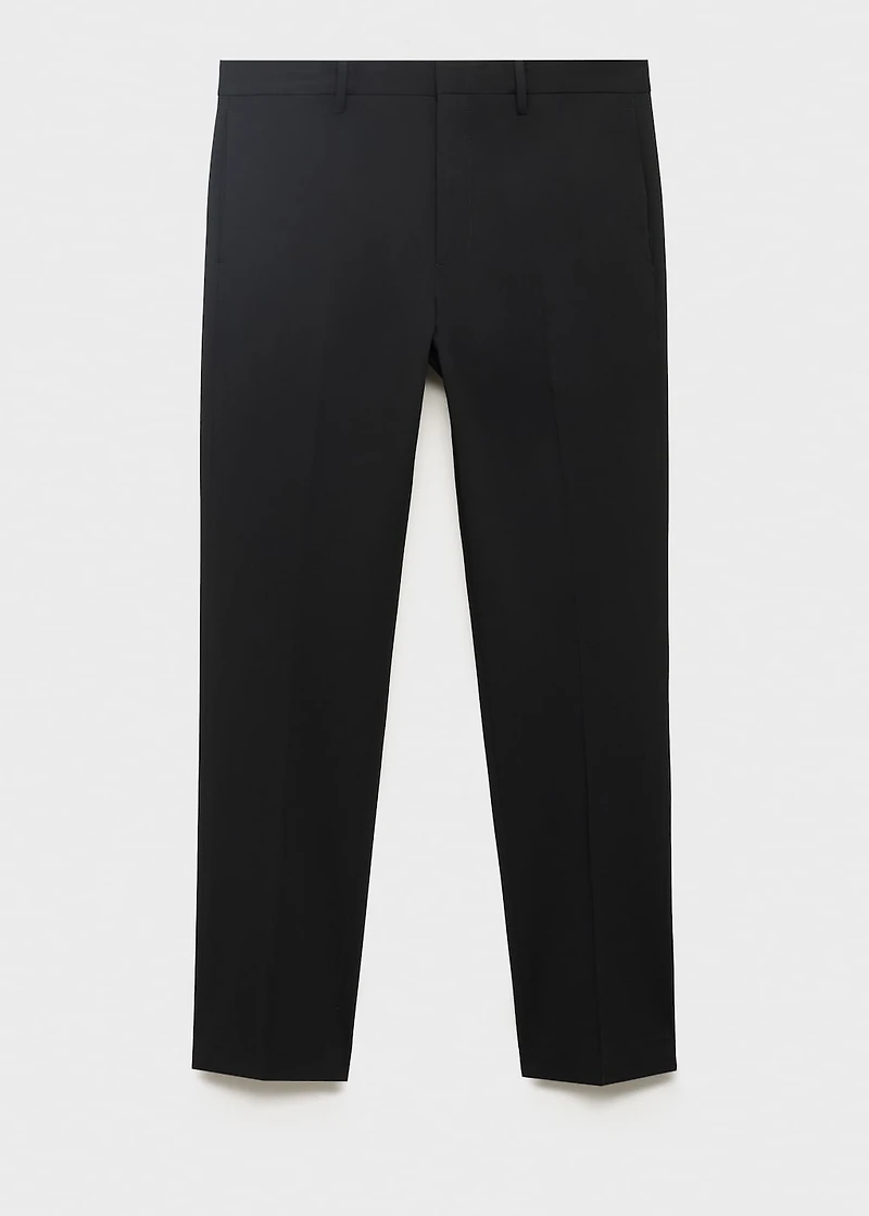 Stretch fabric super slim-fit suit trousers