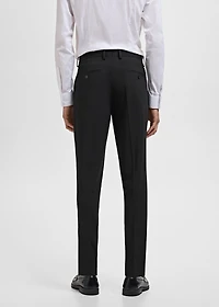 Stretch fabric super slim-fit suit trousers