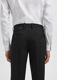 Stretch fabric super slim-fit suit trousers