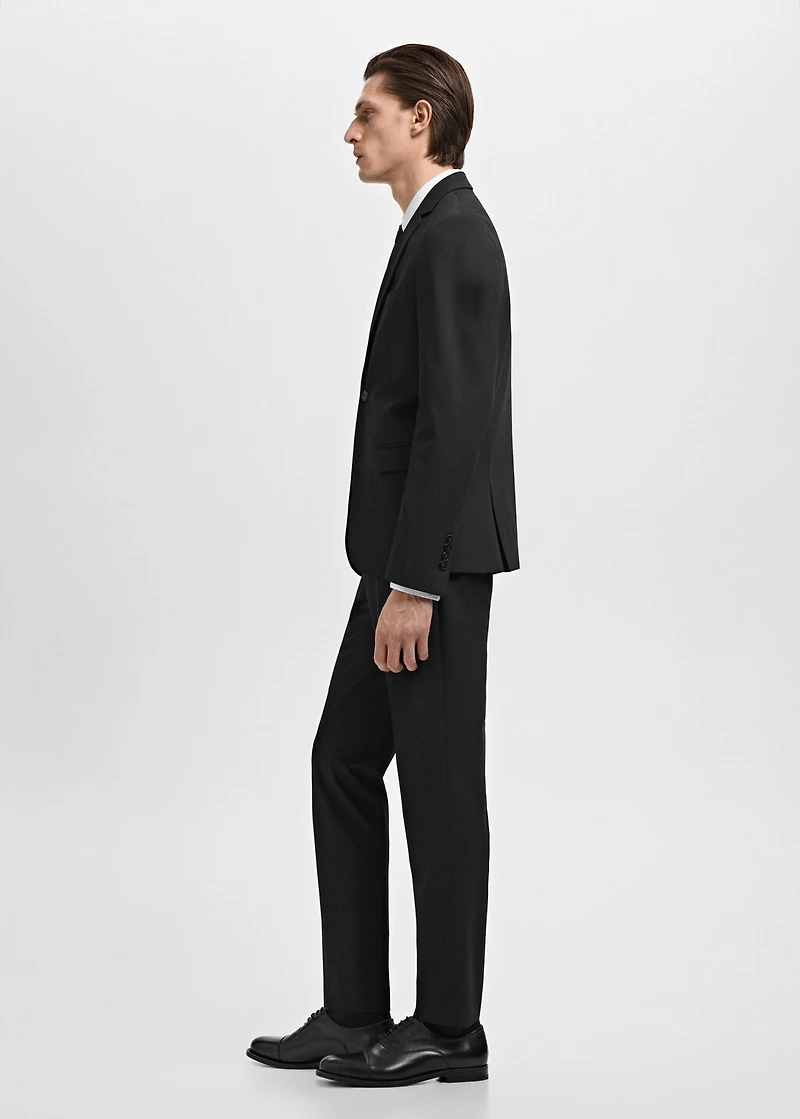 Stretch fabric super slim-fit suit trousers