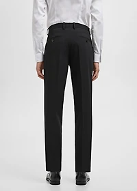 Stretch fabric super slim-fit suit trousers