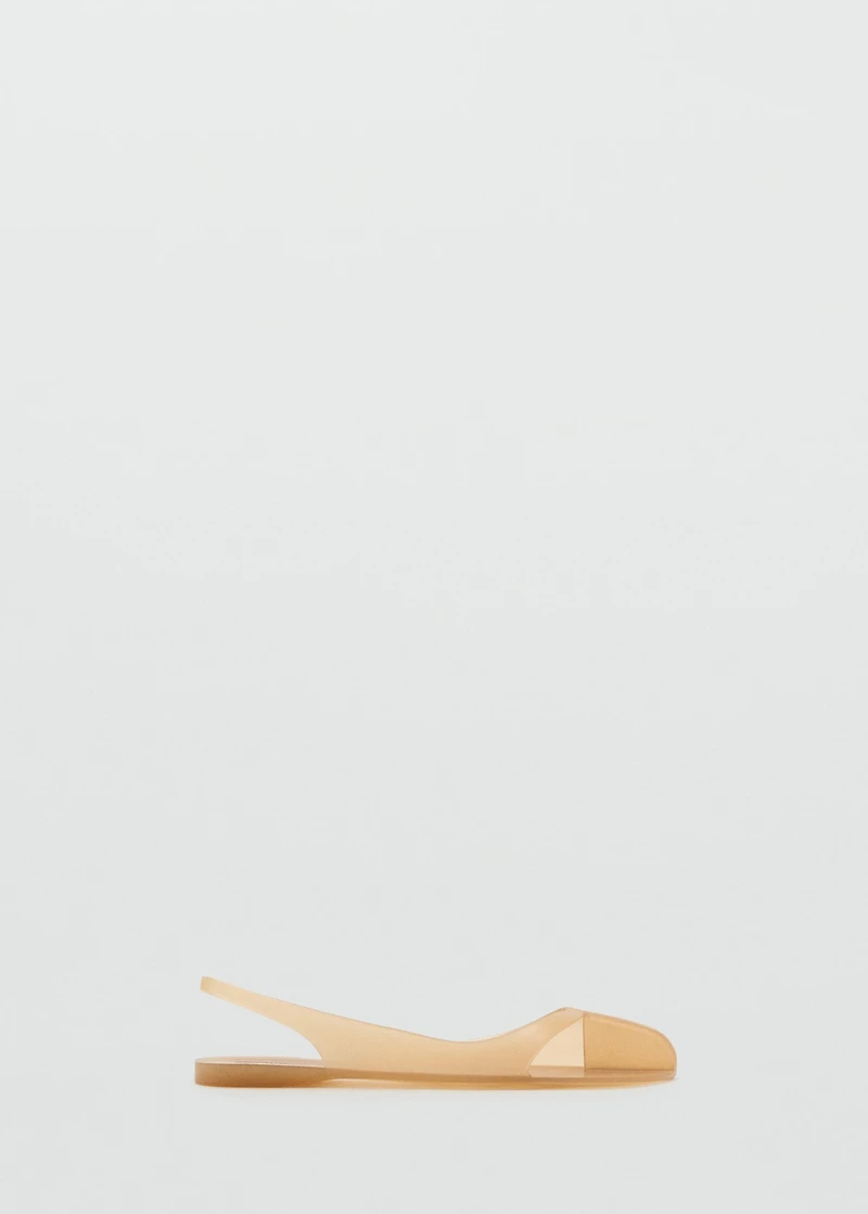 Rubberized slingback shoe