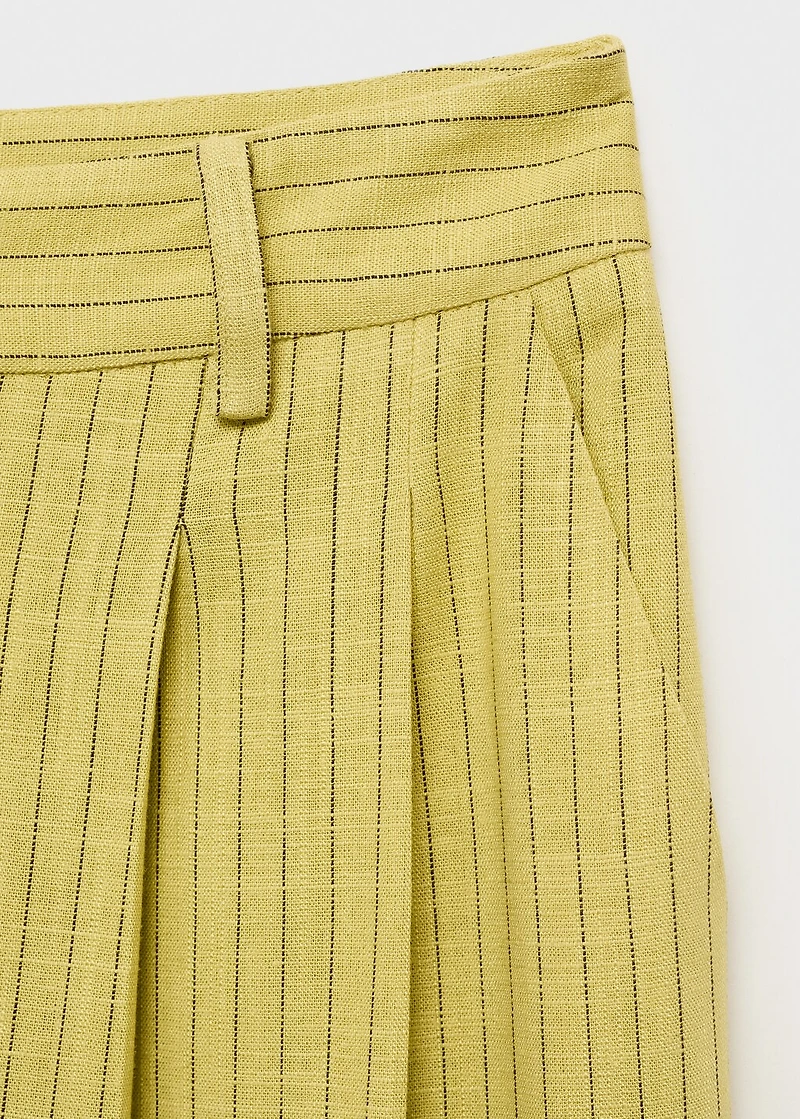 Striped straight suit trousers