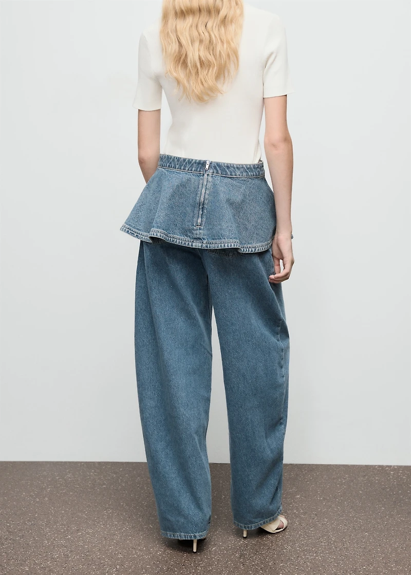 Denim micro-skirt