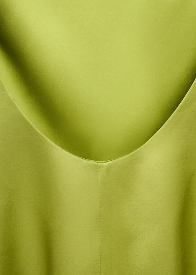 Open-back satin-effect dress