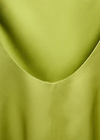 Open-back satin-effect dress