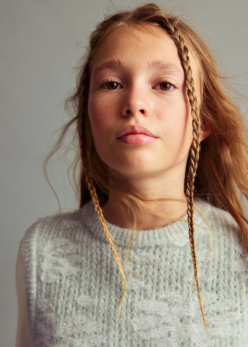 Floral-embroidered vest