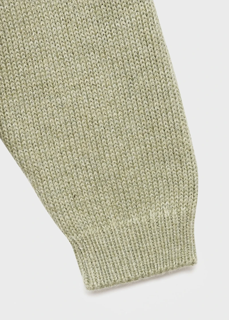 Knitted polo-neck sweater