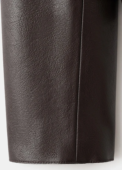 Faux leather jacket with pockets