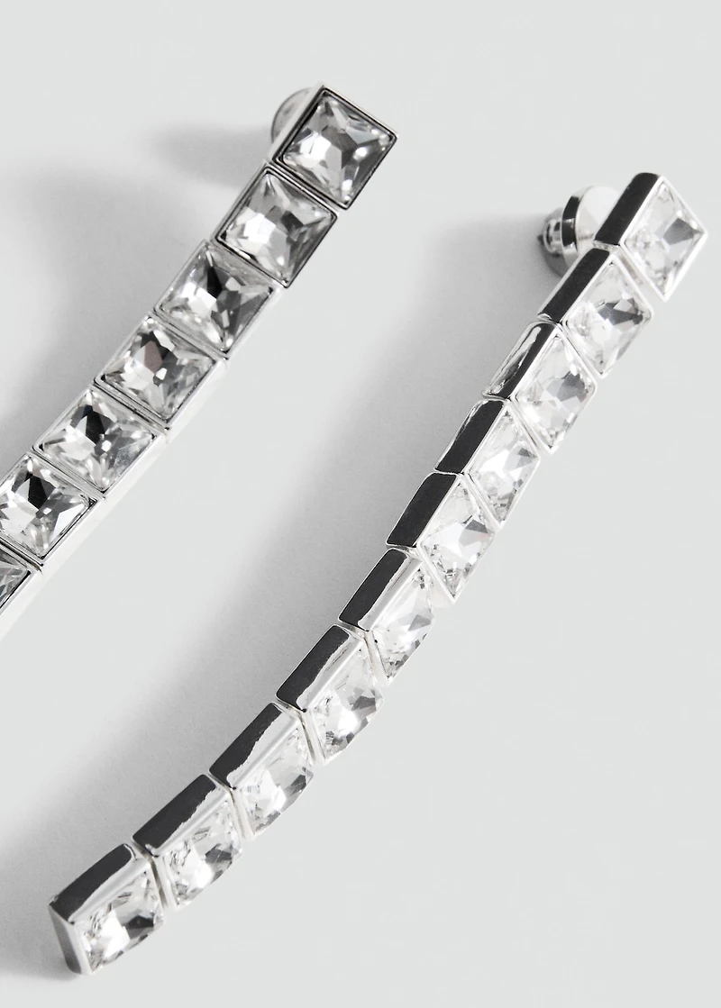 Crystal pendant earrings