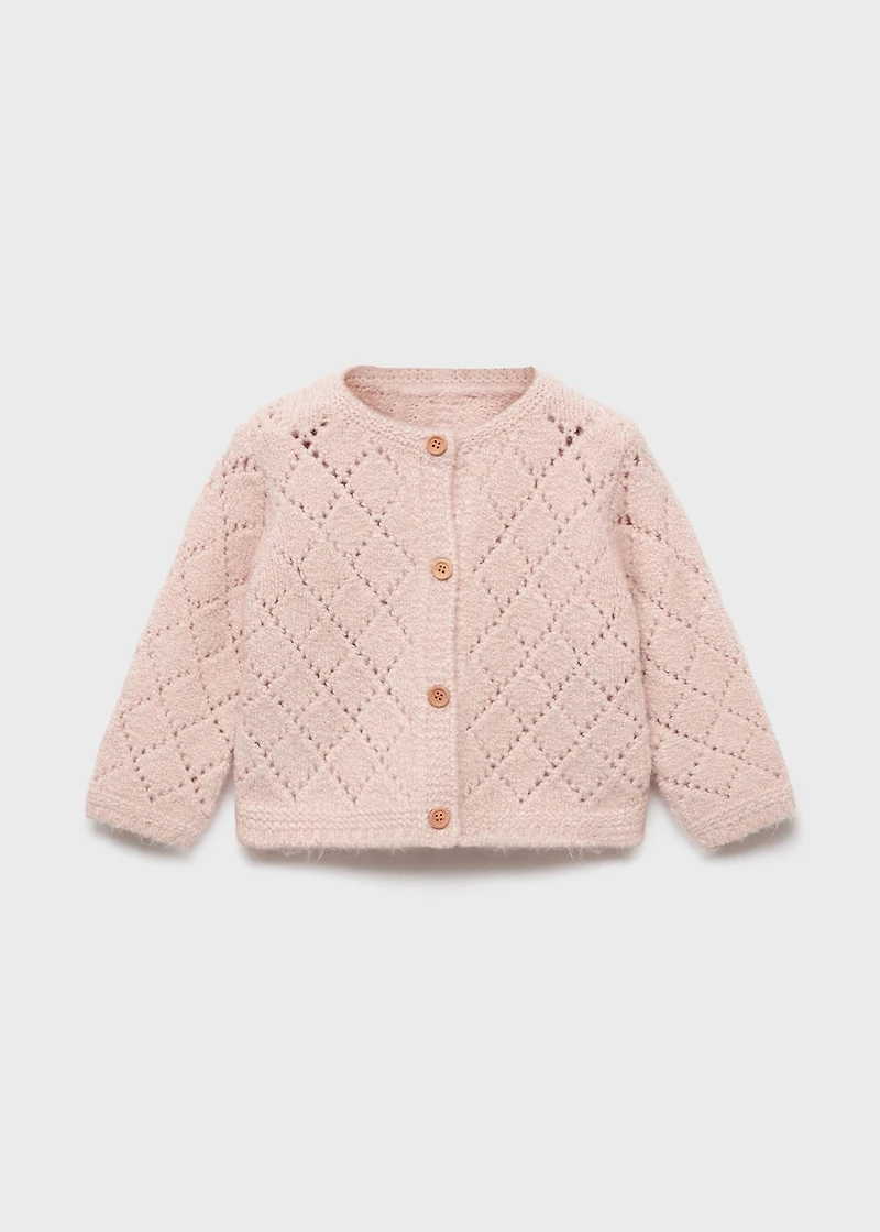 Crochet knitted cardigan