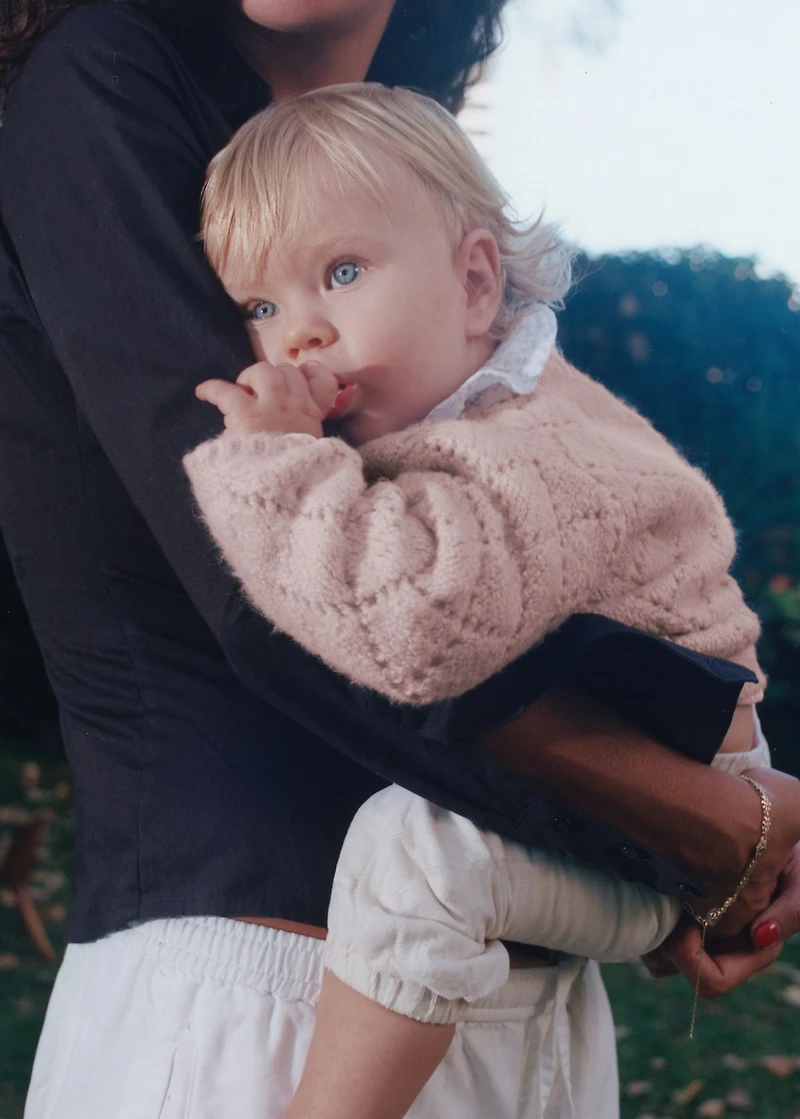 Crochet knitted cardigan