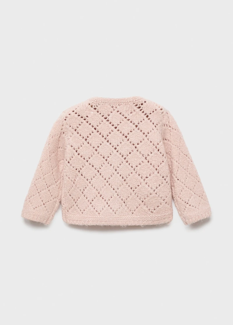 Crochet knitted cardigan