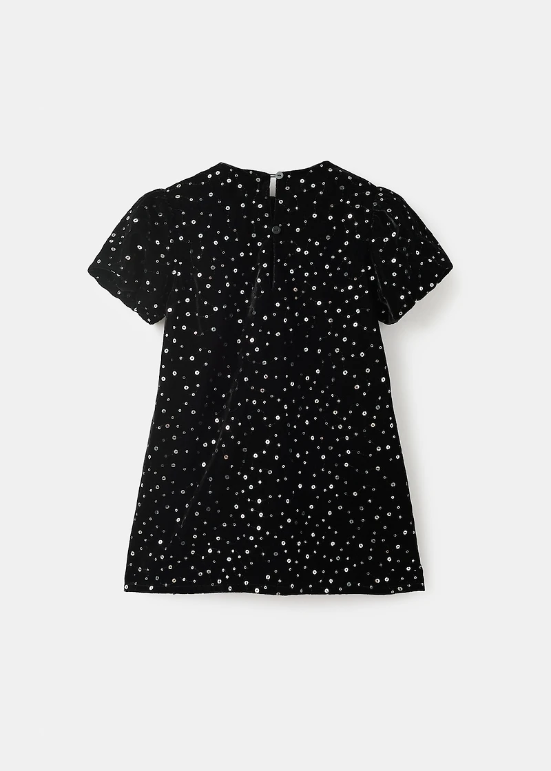 Short dress with sequins