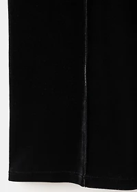Velvet pants with seam detail