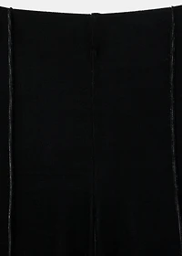 Velvet pants with seam detail