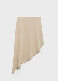 Asymmetrical lurex skirt