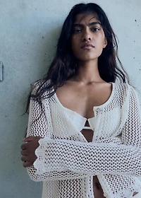 Crochet cardigan with buttons