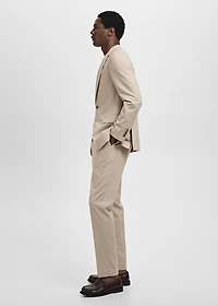 Milan slim-fit suit pants