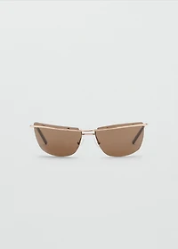 Frameless sunglasses with metal temples