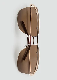 Frameless sunglasses with metal temples