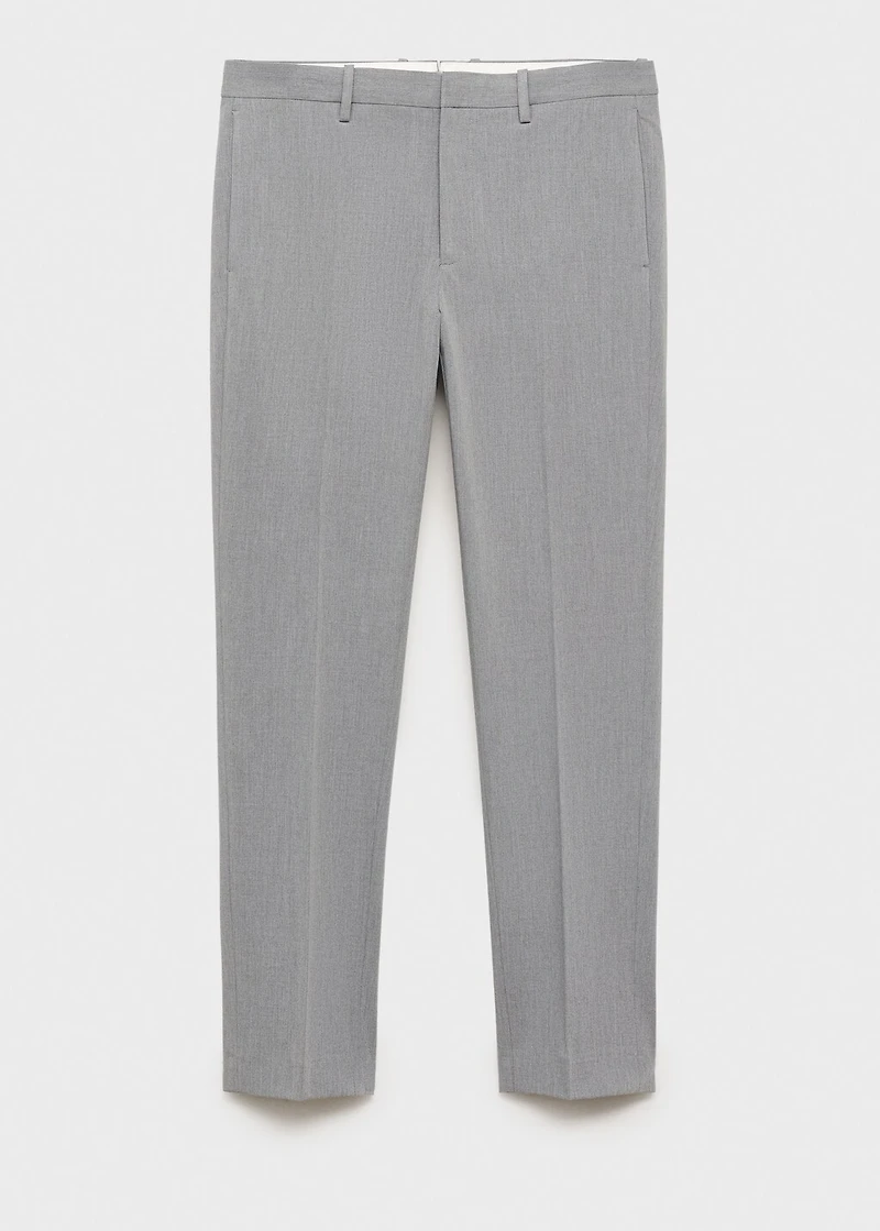 Stretch fabric super slim-fit suit trousers