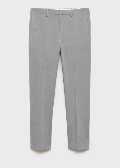 Stretch fabric super slim-fit suit trousers