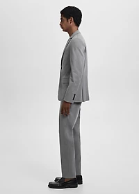 Stretch fabric super slim-fit suit trousers