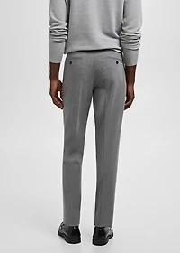 Stretch fabric super slim-fit suit trousers