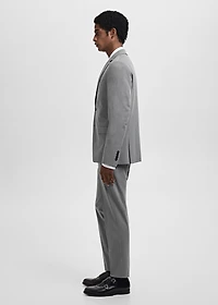 Stretch fabric super slim-fit suit trousers