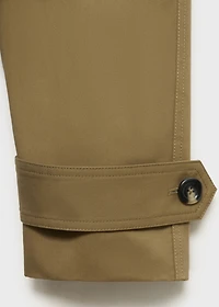 Long double-breasted trench coat