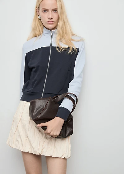 Two-tone fitted jacket