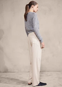 Woven striped flannel pants