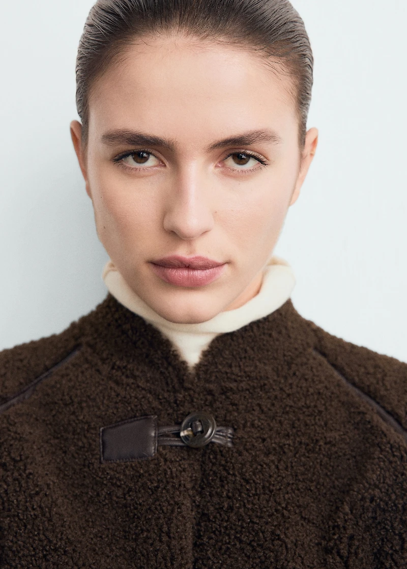 Faux shearling reversible jacket