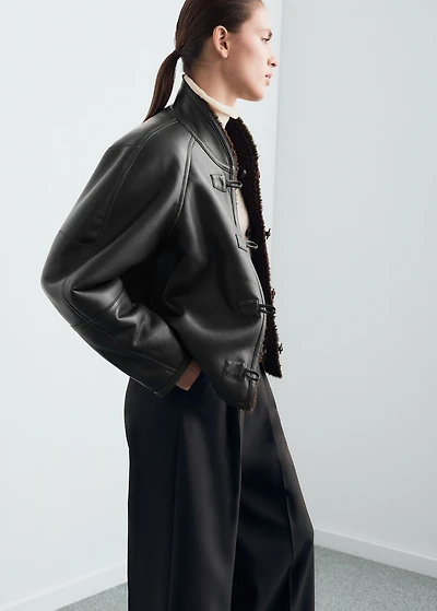 Shearling-effect reversible jacket