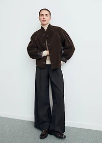 Faux shearling reversible jacket