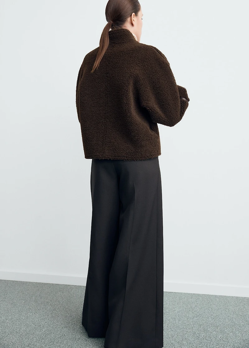 Faux shearling reversible jacket