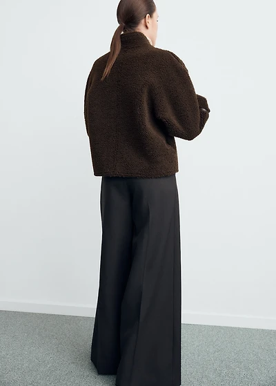 Reversible shearling jacket