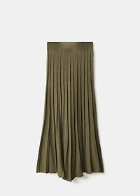 Pleated knit skirt