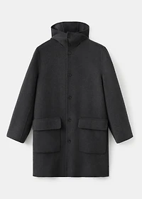 Handmade wool coat with hood