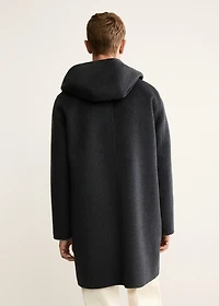 Handmade wool coat with hood