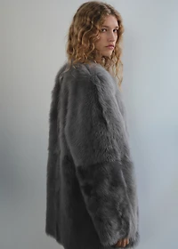 Reversible fur coat