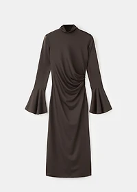 Fitted dress with bell sleeves