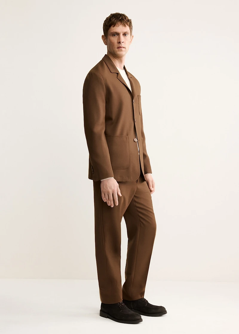 Italian wool flannel suit pants