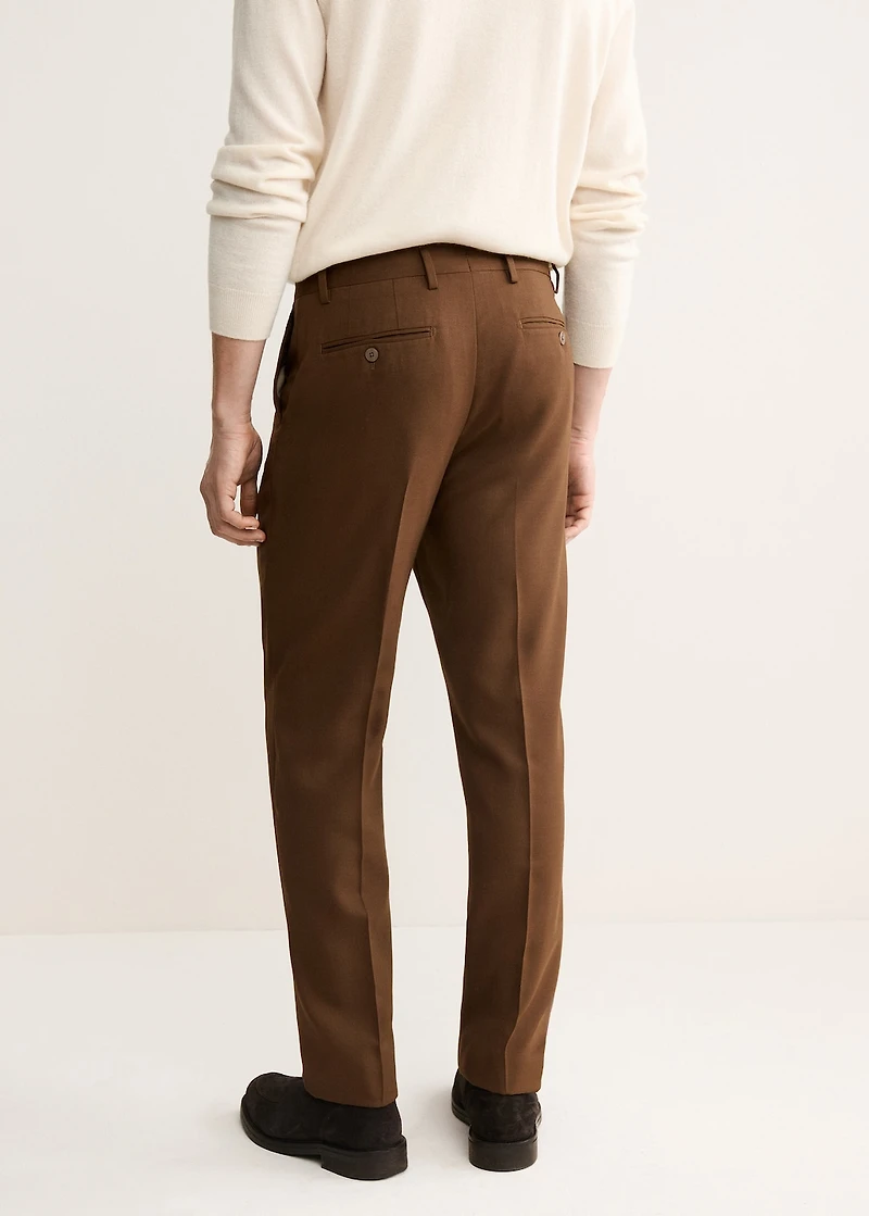 Italian wool flannel suit pants